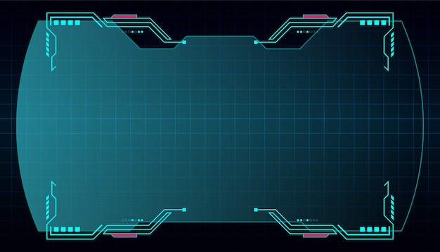 Hud callout boxes Futuristic space display information layout digital info frame element for text