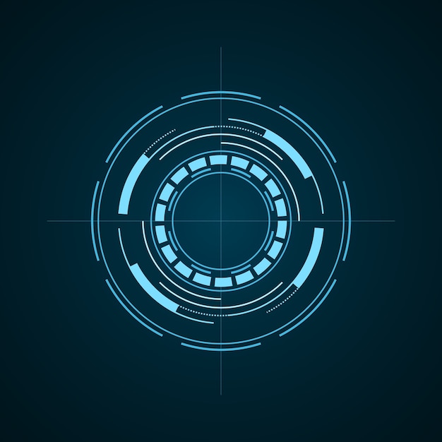 hud futuristic element isolated on dark background. hi-tech user interface. abstract virtual target