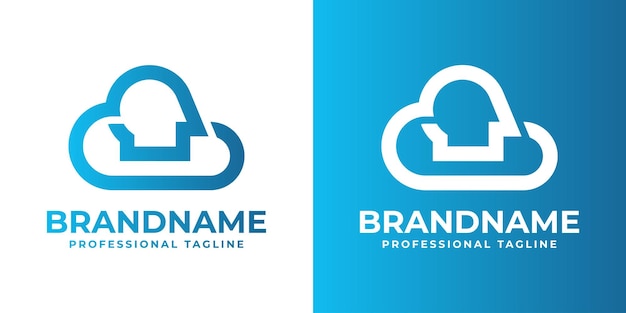 Human Cloud Logo Perfect for Workforce Management Platforms