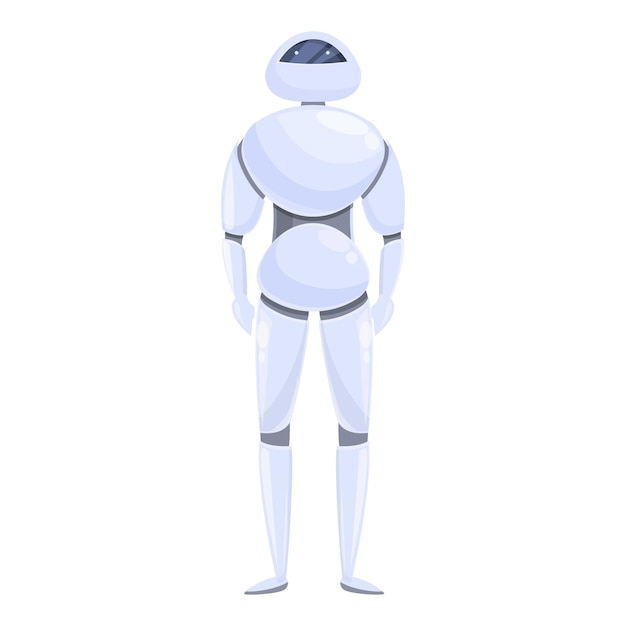 humanoid icon cartoon vector cute robot future toy