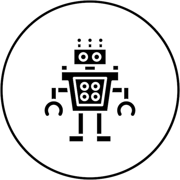 Humanoid Robot icon vector image Can be used for Artificial Intelligence