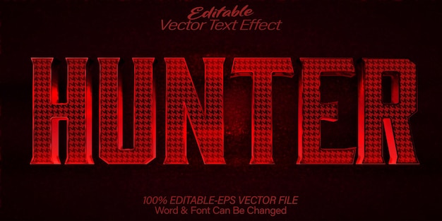 Hunter Vector Text Effect Editable Alphabet Horror Scary Evil Crime Haunted Killer