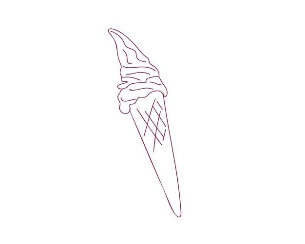 Ice cream cone drawing