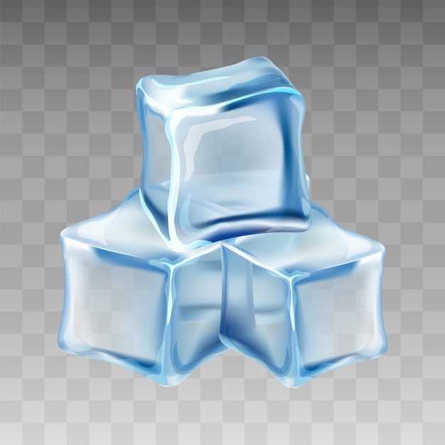ice cubes isolated on transparent background