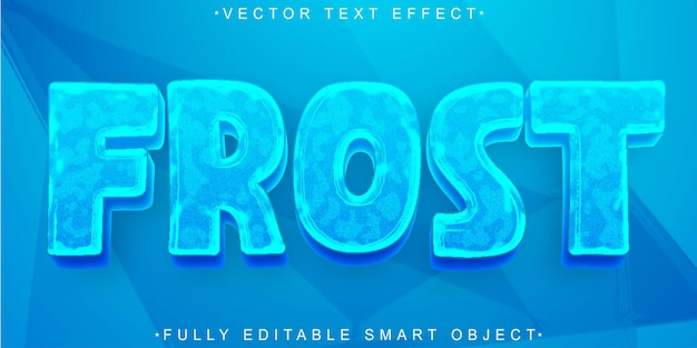 ice frost vector fully editable smart object text effect