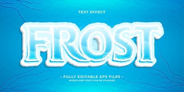 ice text effect full 100 editable vector image words and font can be changed