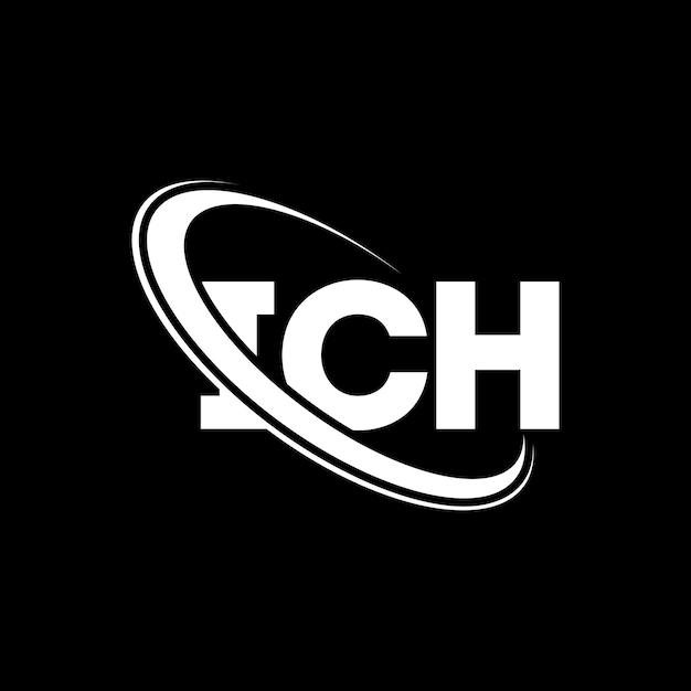 ICH logo ICH letter ICH letter logo design Initials ICH logo linked with circle and uppercase monogram logo ICH typography for technology business and real estate brand
