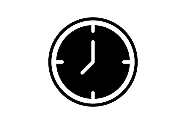 icon clock high quality black style pixel perfect