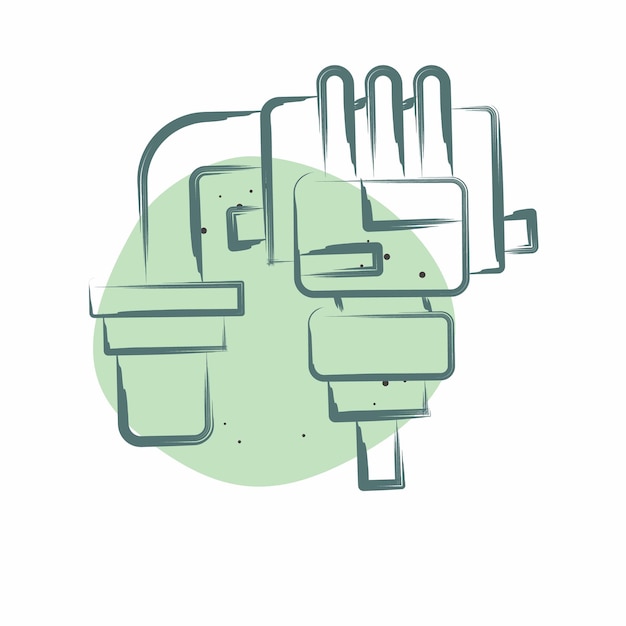 icon fuel rejector related to car maintenance symbol color spot style simple design editable