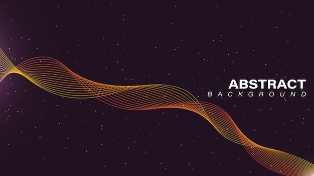 Illuminated Wavy Background with Floating Particles and Science 