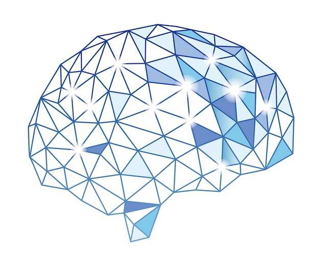 Illustrasjon av kunstig intelligens-vektorkonsept isolert på en hvit bakgrunn