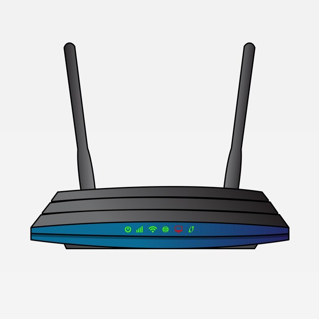 Illustrasjon av trådløs ruter WiFi-vektor