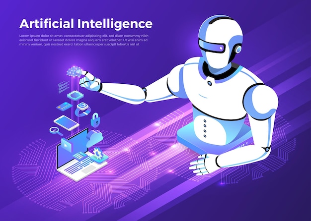 Illustrasjonskonsept artificial intelligence AI