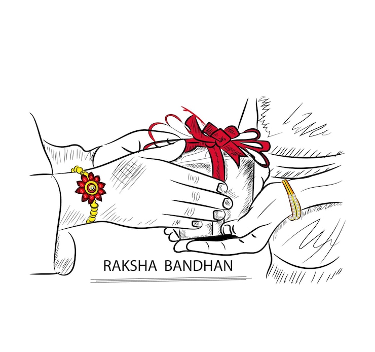 Vektor illustration of decorated rakhi for indian festival raksha bandhan background