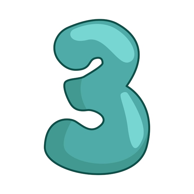 illustration of number 3