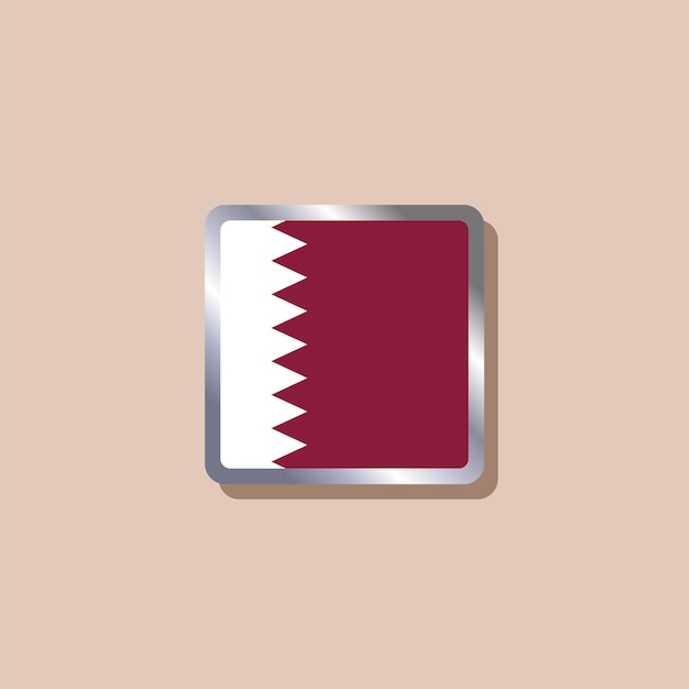 Illustration of Qatar flag Template