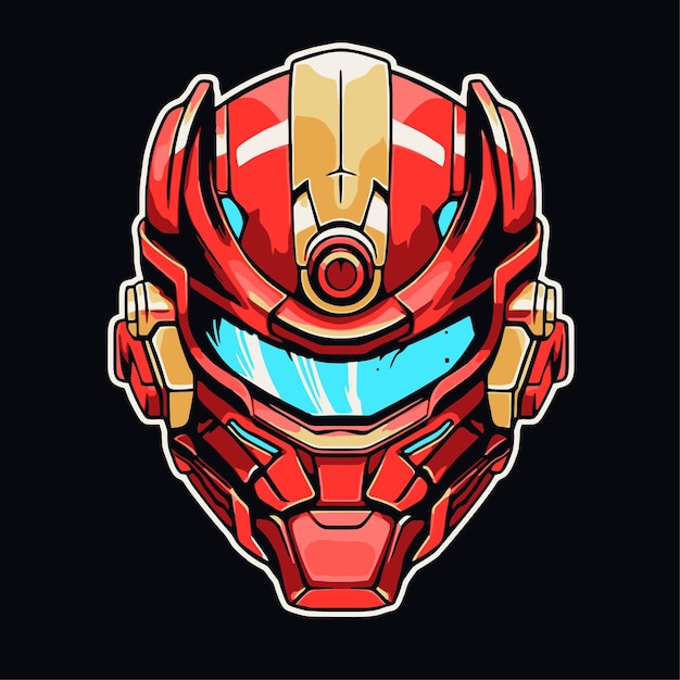 Illustration of robot head