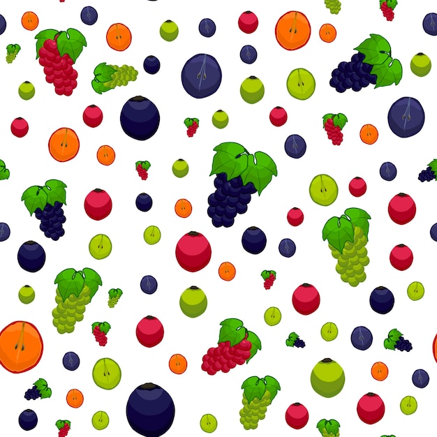 Illustration on theme big colored seamless grape