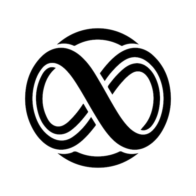 Infinity Sign Logo Minimalist Vector Design for Endless Infinite and Unlimited Brand Concepts