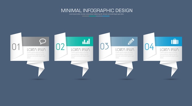 Infographic Elements with business icon circle process or steps and options workflow vector design