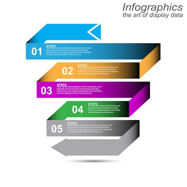 Infographic template for modern data visualization and ranking