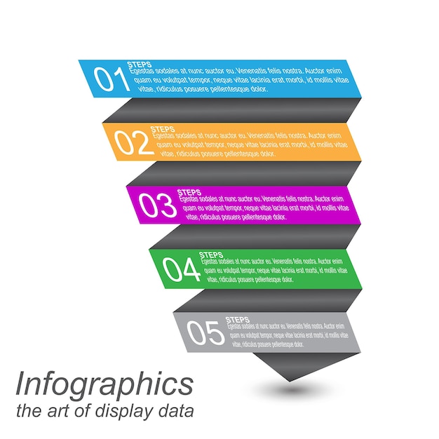 Infographic template for modern data visualization and ranking