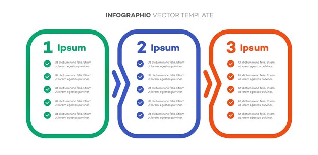 infographic template timeline process 3 option or step line color style vector for presentation 10 eps