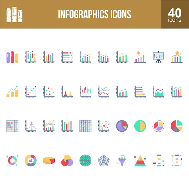 Infographics Icons and Charts for Business and Data Visualization