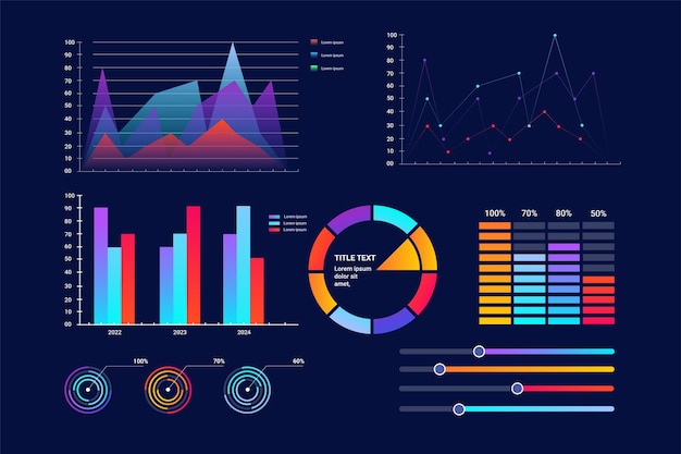 infographics sci fi isolated on transparent futuristic background. abstract future concept science virtual graphic interface screen with colored infographic digital illustration.