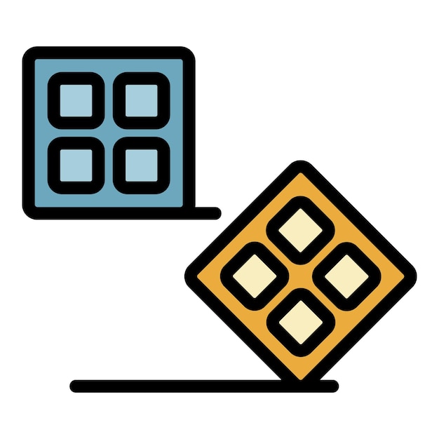 Ingots icon Outline ingots vector icon color flat isolated