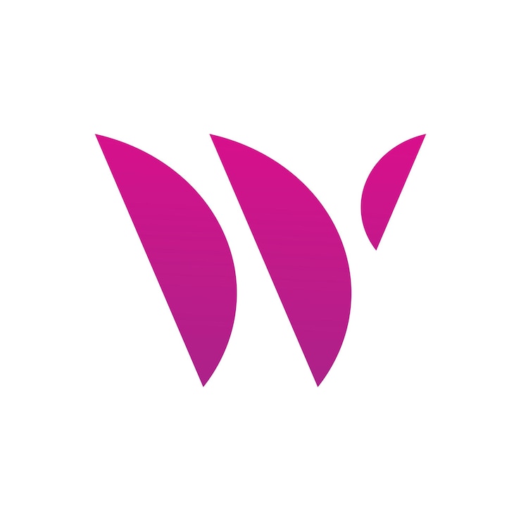 Vektor initial bokstav w logo vektor mal