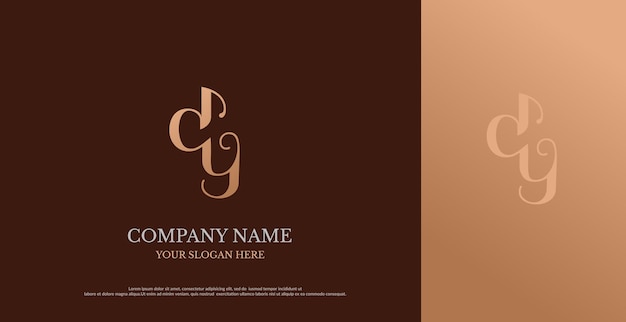 Initial DY Logo Design Vector