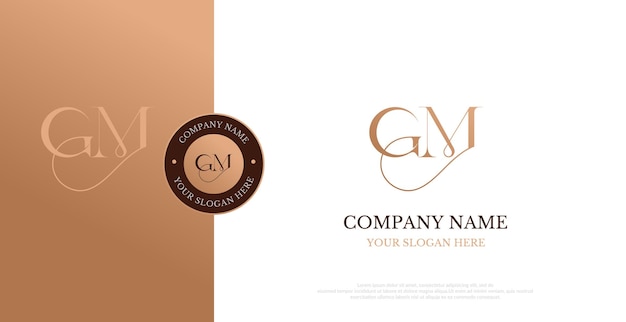 Initial GM Logo Design Vector