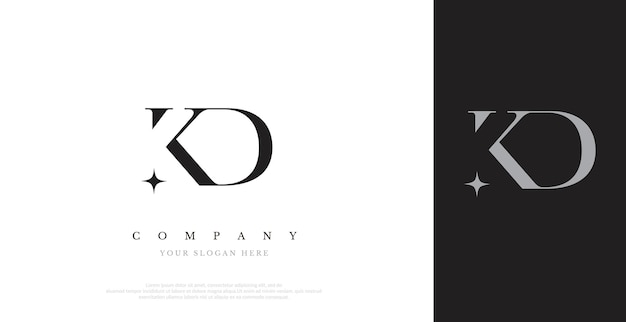 Initial KD Logo Design Vector