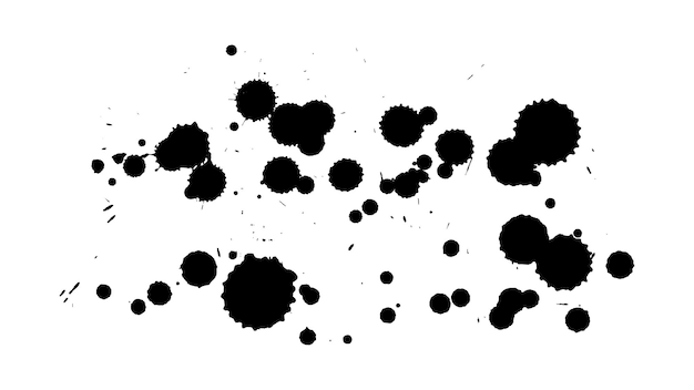 Ink splash collectionSet of black ink blots