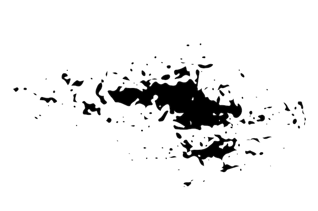 ink splat overlaid by dots in black and white