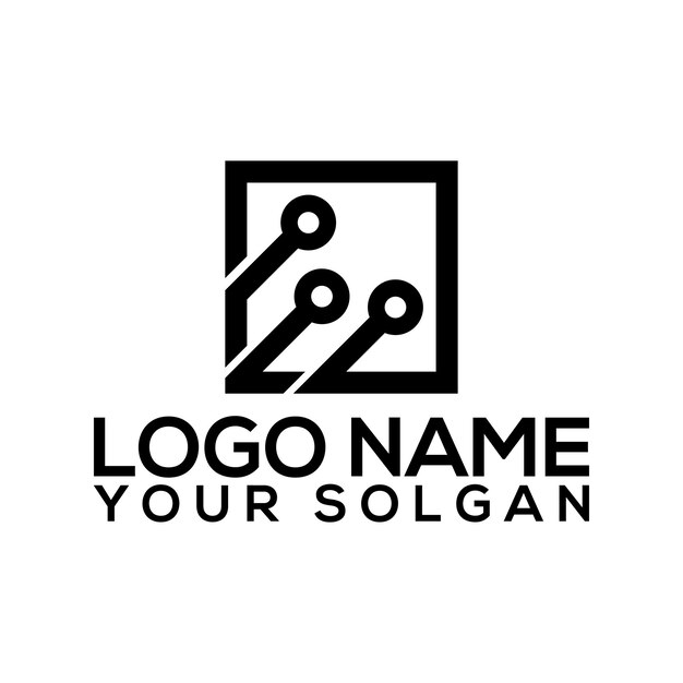 Innovate technology startup logo concept round emblem solution symbol isolated vector logotype