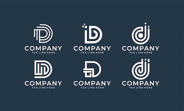 inspirational letter d monogram logo design
