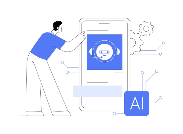 intelligent bots isolated cartoon vector illustrations computer engineer using intelligent chatbot