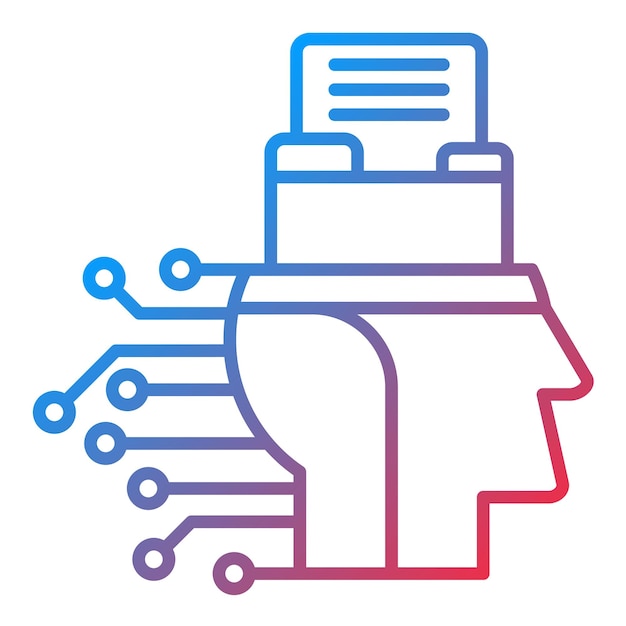 intelligent data icon vector image can be used for data analytics