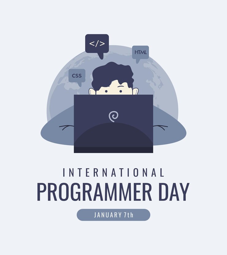 Vektor international programmer day social media post template