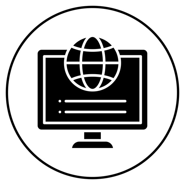 internet icon vector image can be used for computer science