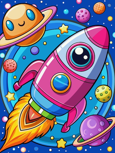 interstellar travel vector graphics illustration EPS source file format lossless scaling icon design