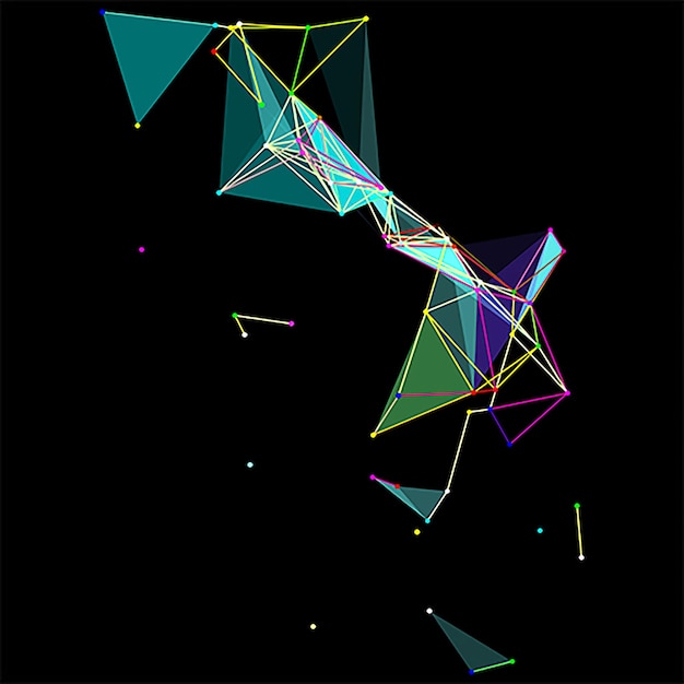 Intricate Abstract Lines and Random Shapes on a Dark Background Creating a Bold and Modern Aesthetic