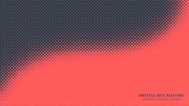 inverted dots half tone pattern smooth bent border vector red black abstraction