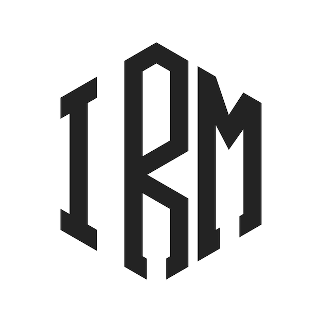 IRM Logo Design Initial Letter IRM Monogram Logo using Hexagon shape