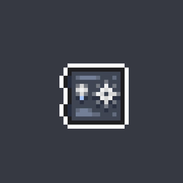 iron safe in pixel art style
