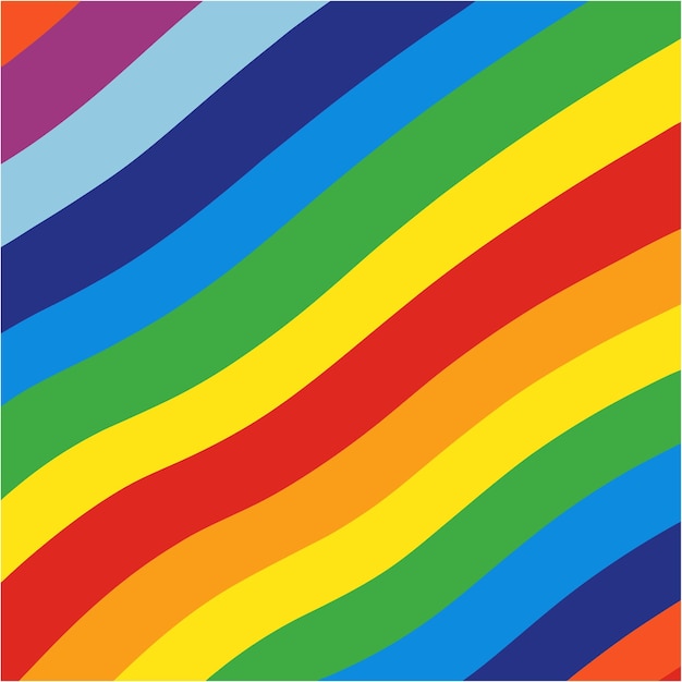 irregular rainbow striped seamless handdrawn vector pattern