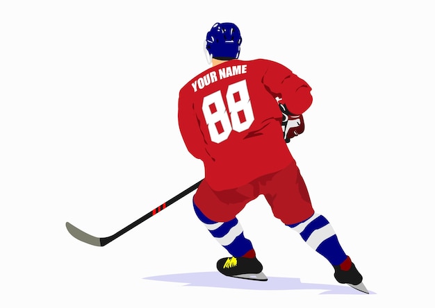 Ishockeyspillere Fargevektor