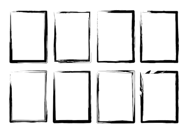 Isolated Hand Drawn Vector Brush Graphic Elements Set. Premium Vector